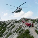 Spašavanje planinarke na Premužićevoj stazi