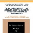 Promocija knjige Misija u Hrvatskoj 1941. – 1946. priređivača Marijana Mikca