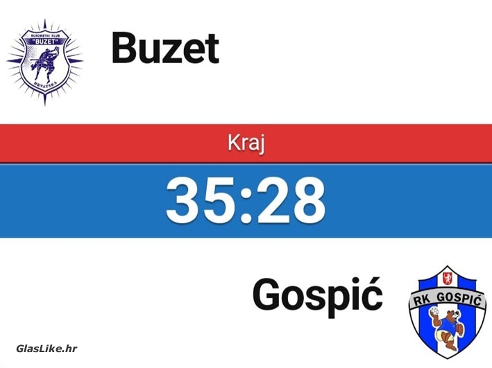 Rukometaši Gospića izgubili od Buzećana