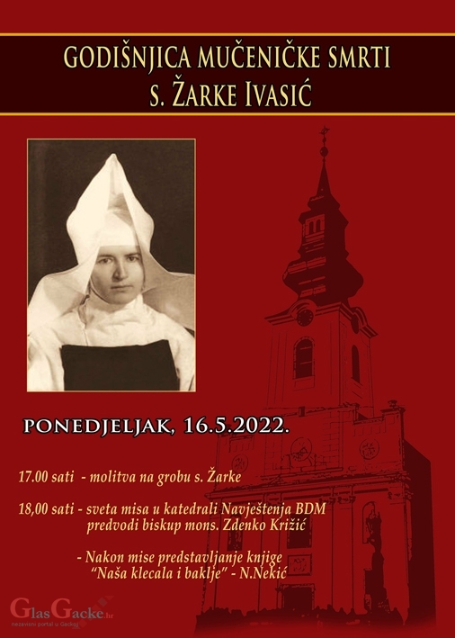 Misa povodom godišnjice smrti mučenice s. Žarke