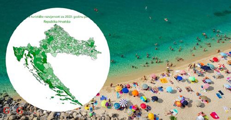 Index turističke razvijenosti u gradovima i općinama LSŽ za 2020. g. 