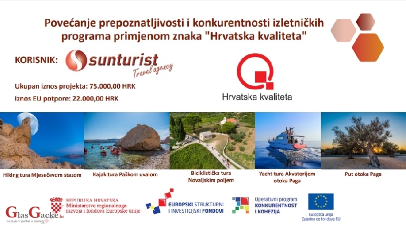 Sunturist Novalja - prva turistička agencija LSŽ sa znakom Hrvatska kvaliteta