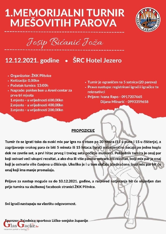 1. Memorijalni turnir mješovitih parova
