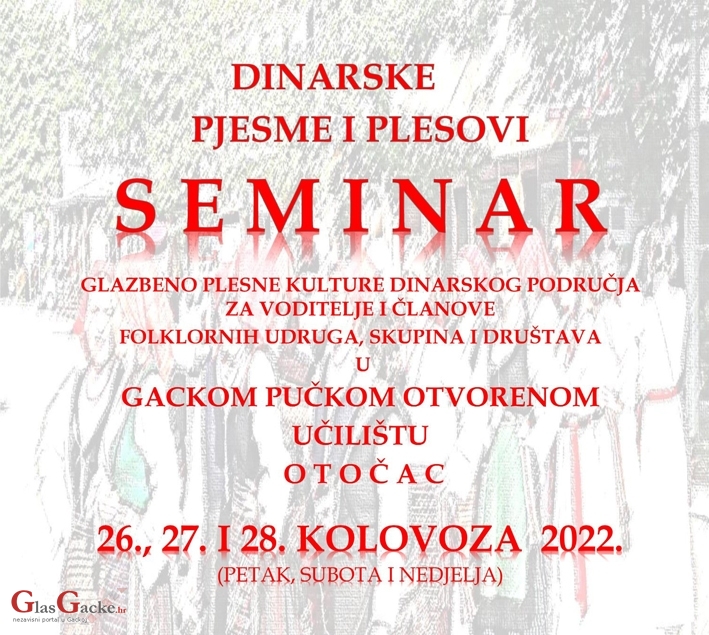 Seminar Dinarske pjesme i plesovi