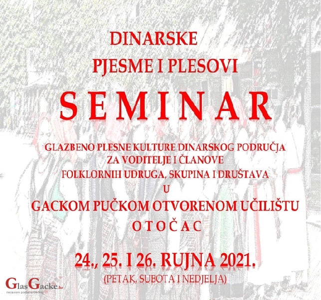 Peti po redu Seminar glazbeno plesne kulture dinarskog područja