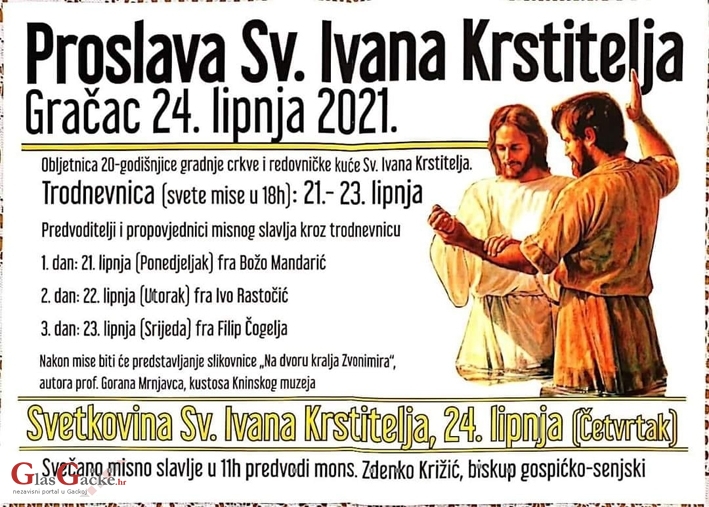Proslava 20. obljetnice gradnje franjevačke crkve i samostana u Gračacu