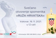 U Vukovaru otvorenje spomenika "Ruža Hrvatska" trudnici i njezinom djetetu ubijenima na Ovčari