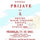 Prijave za 3. Smotru malih vokalnih sastava Like  - do 5. listopada