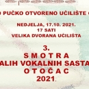 Danas 3. Smotra malih vokalnih sastava Otočac 2021.