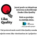 Otvoren 5.  Javni poziv za iskazivanje interesa za korištenje Znaka Lika Quality